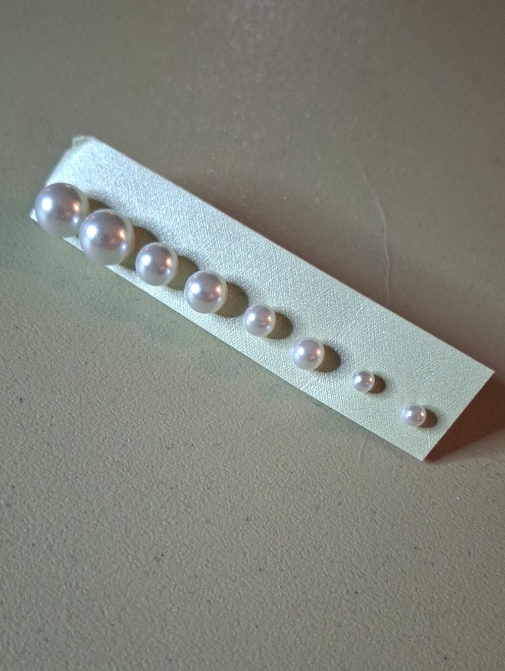Faux Pearl Set 4 Various Size Earrings New